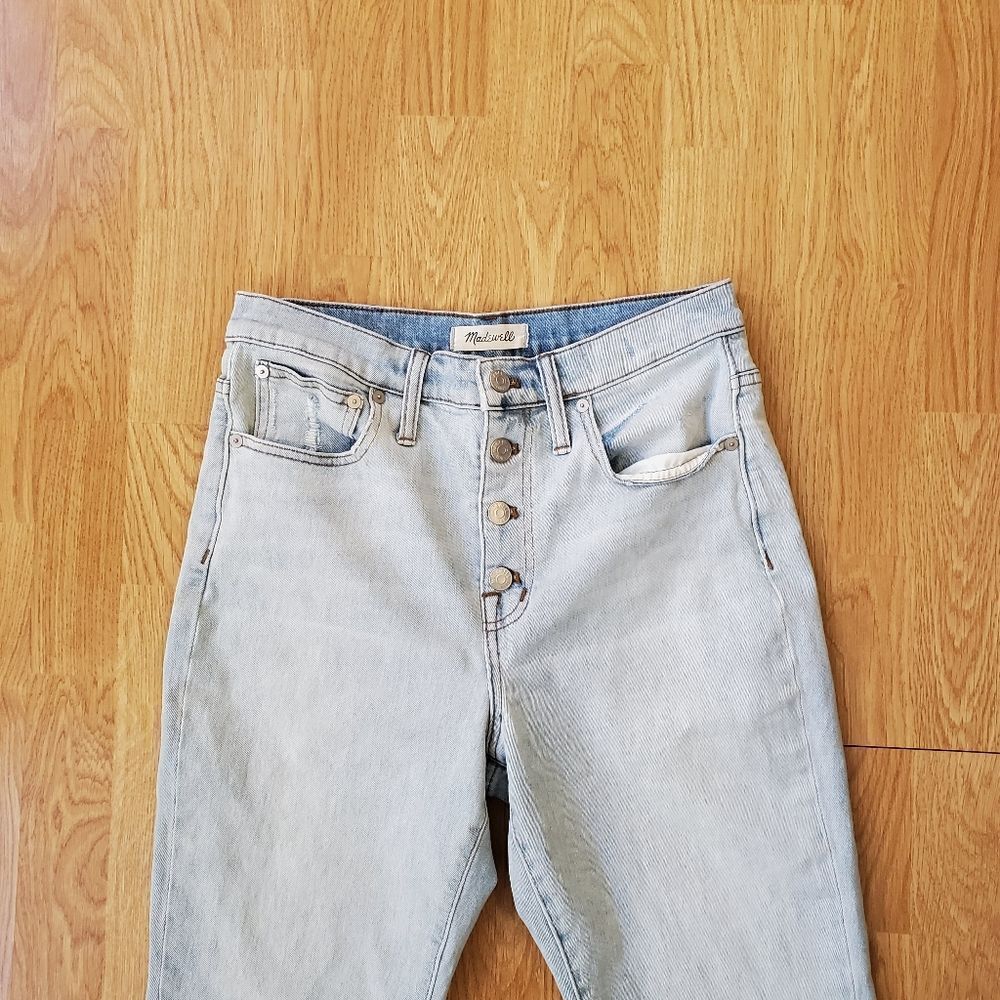 🔆 MADEWELL 🔆 The High-Rise Slim Button Front Boyfriend Jean - [size 27x26] - Picture 5 of 14